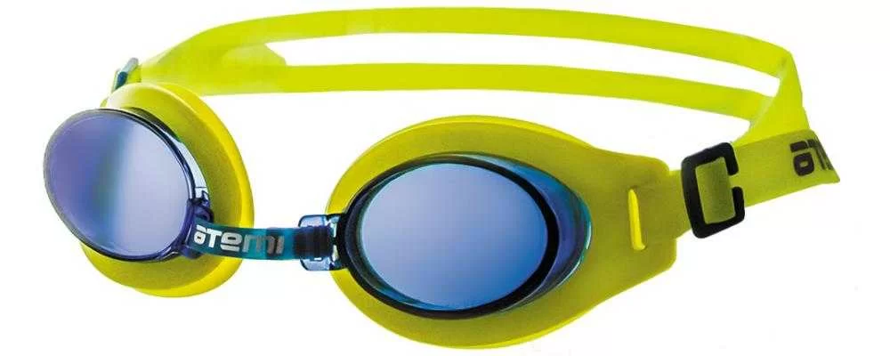 Реальное фото Очки для плавания Atemi S102 детские PVC/силикон желто-синие от магазина СпортСЕ
