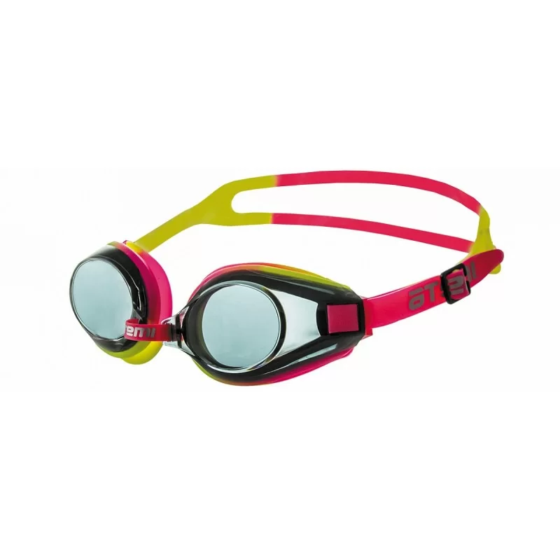 Реальное фото Очки для плавания Atemi M102 силикон розово-желтые от магазина СпортСЕ