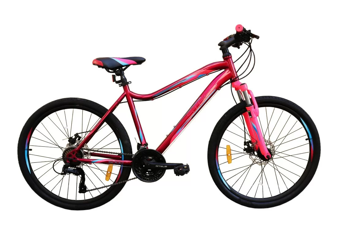 Реальное фото Велосипед Stels Miss-5000 MD 26" (2021) вишнёвый/розовый K010 от магазина СпортСЕ