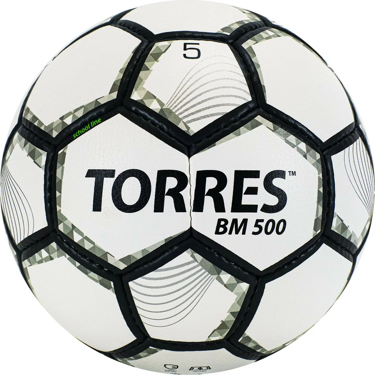 Реальное фото Мяч футбольный Torres BM 500 №5 32 пан. PU бело-серо-серебр F320635 от магазина СпортСЕ