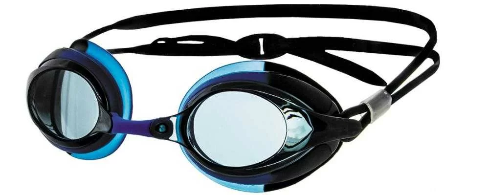 Реальное фото Очки для плавания Atemi N302 силикон голубо-черные от магазина СпортСЕ