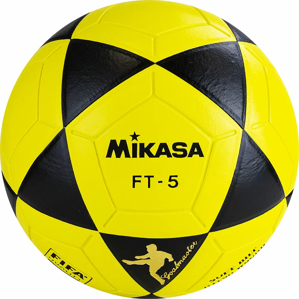 Реальное фото Мяч футбольный Mikasa FT5 FQ-BKY №5 FIFA Quality ПУ 32 пан. термосш. желто-черный от магазина СпортСЕ