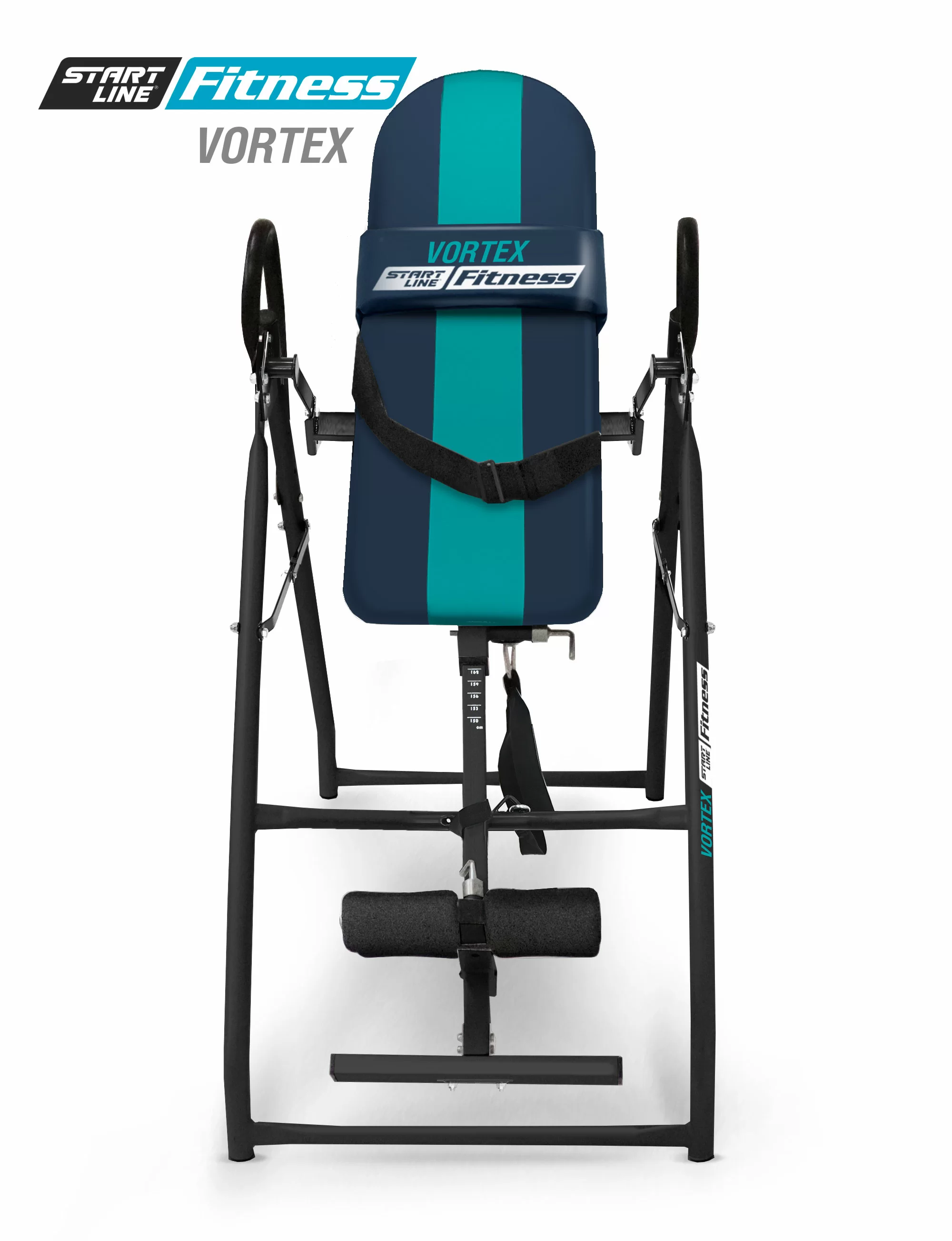Реальное фото Инверсионный стол Vortex сине-бирюзовый с подушкой от магазина СпортСЕ