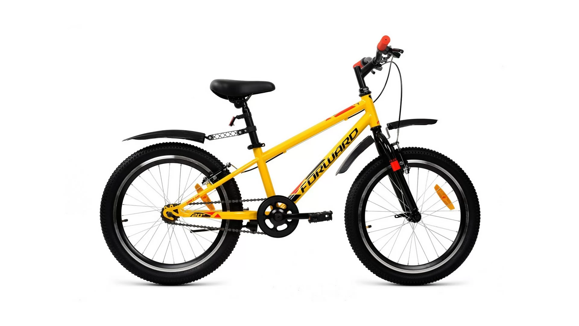 Реальное фото Велосипед Forward Unit 20 1.0 (2020) желтый RBKW01N01002 от магазина СпортСЕ