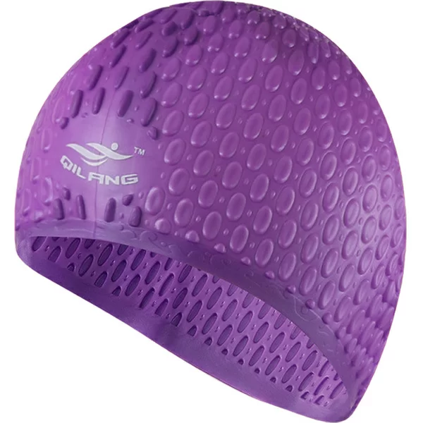 Реальное фото Шапочка для плавания E41536 Bubble Cap фиолетовый 10021947 от магазина СпортСЕ