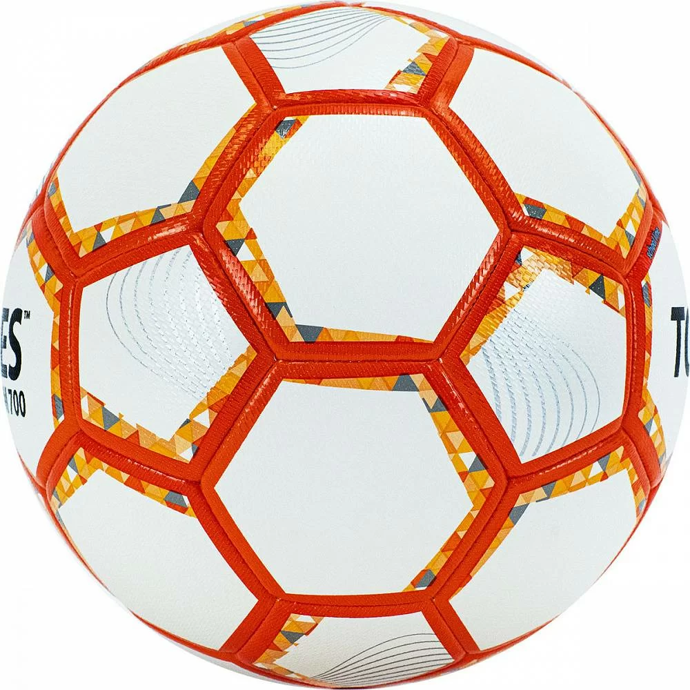 Реальное фото Мяч футбольный Torres BM 700 №5, 32 п PU гибрид. сшив. беж-оранж-сер F320655 от магазина СпортСЕ