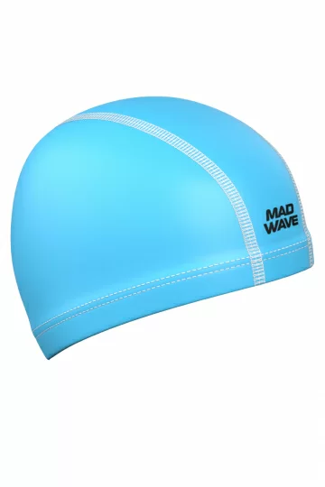 Реальное фото Шапочка для плавания Mad Wave PUT Coated azure M0585 01 0 08W от магазина СпортСЕ