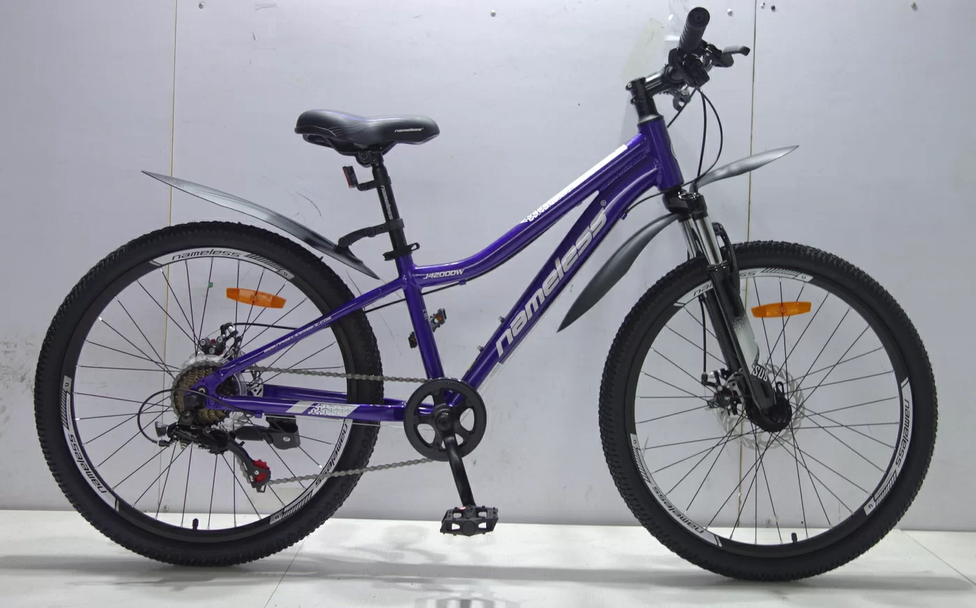 Реальное фото Велосипед 24" Nameless J4200DW, фиолетовый, 12" (2024) от магазина СпортСЕ