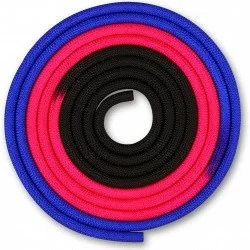 Скакалка гимнастическая утяж. Indigo 3 м 165 г сине-розово-черная IN163