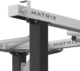 MATRIX MAGNUM A696 Подставка под гантели 2.4 метра (2-ух ярусная, плоская) (ЧЁРНЫЙ)