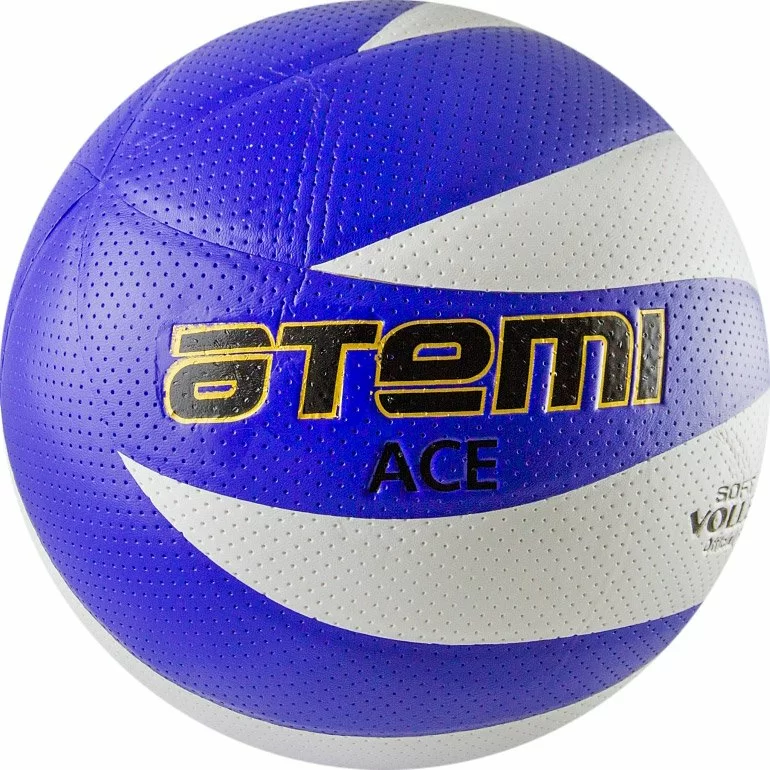 Реальное фото Мяч волейбольный Atemi Ace синтетическая кожа PVC бел/син от магазина СпортСЕ