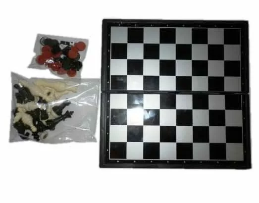 Реальное фото Набор игр (3в1)  (шашки, шахматы, нарды) магнит-пластик 3270 от магазина СпортСЕ