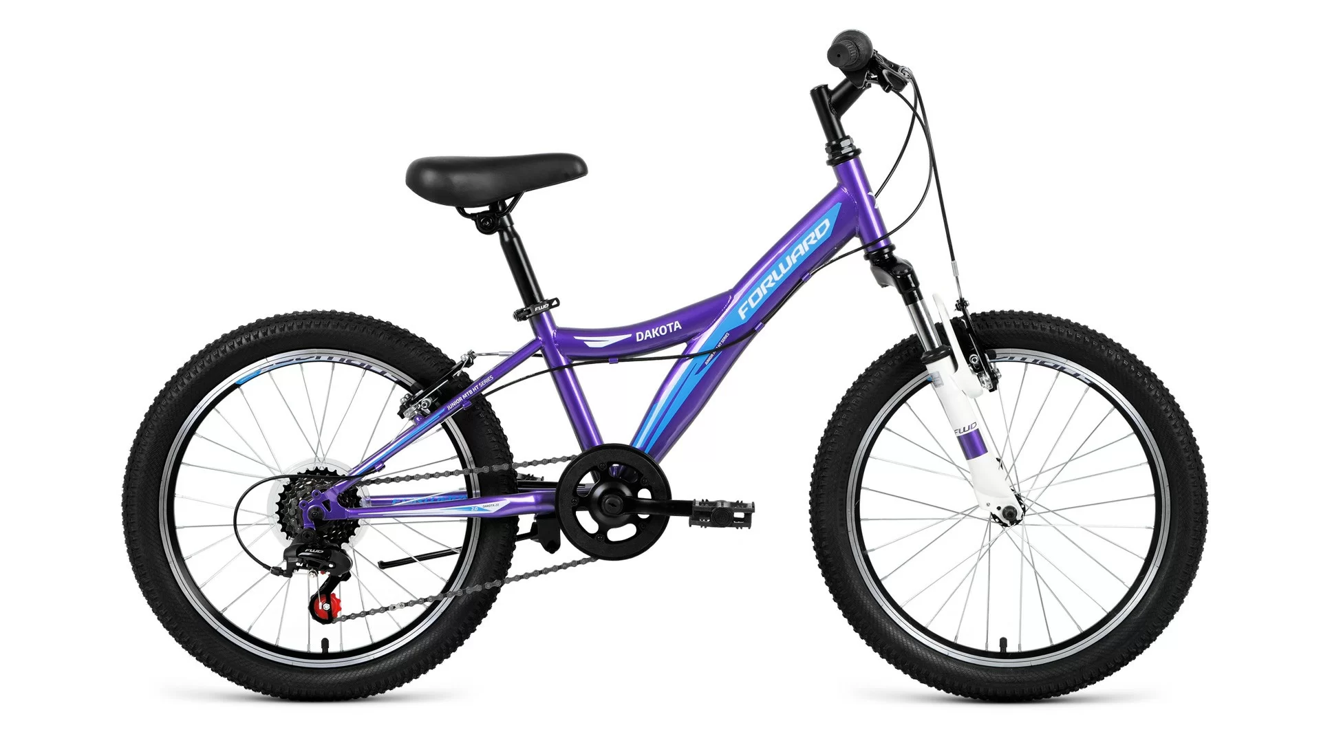 Реальное фото Велосипед Forward Dakota 20 2.0 (20" 6 ск.) (2019) фиолет/синий от магазина СпортСЕ