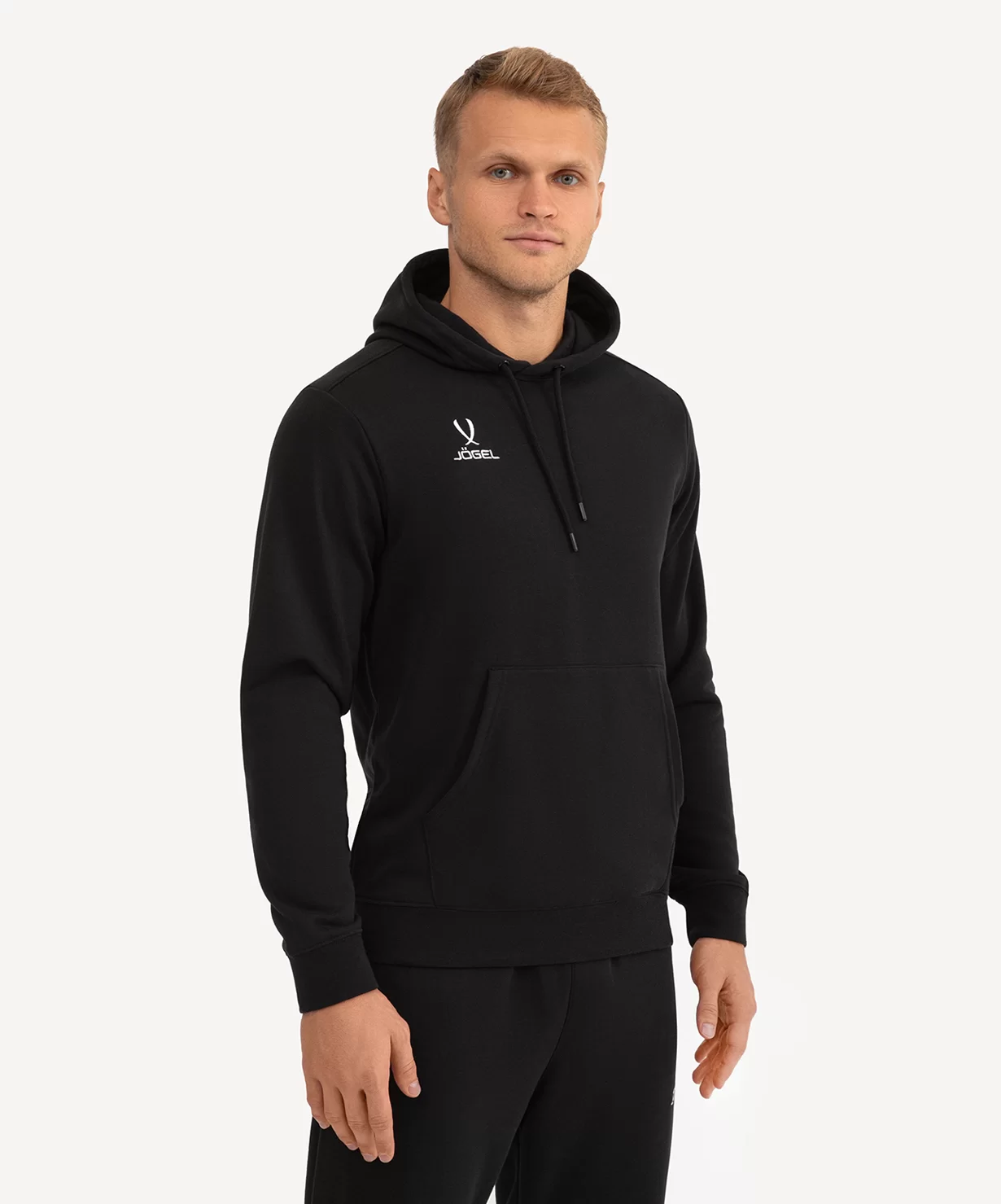 Реальное фото Худи ESSENTIAL Cotton Hoodie, черный от магазина СпортСЕ