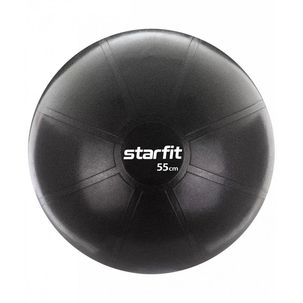Реальное фото Фитбол 55 см StarFit Pro GB-107 1100 гр без насоса антивзрыв черный 16548 от магазина СпортСЕ