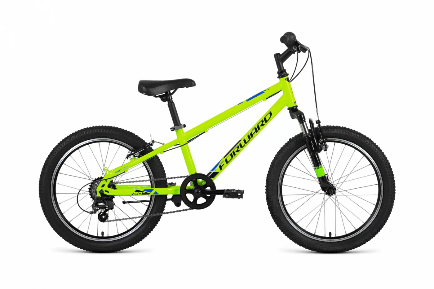 Реальное фото Велосипед Forward Unit 20 2.2 (2021) ярко-зеленый/черный  RBKW11N06002 от магазина СпортСЕ