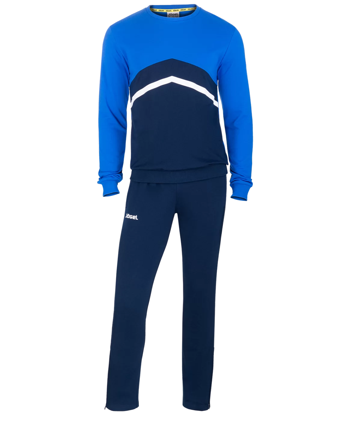 Реальное фото Тренировочный костюм JCS- 4201-971, хлопок, темно-синий/синий/белый от магазина СпортСЕ