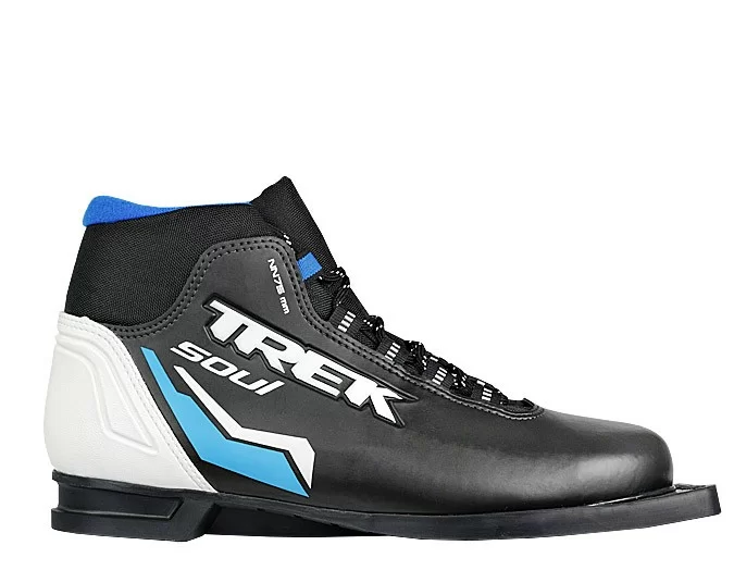 Реальное фото Ботинки лыжные Trek Soul синт. черн-син. (75мм) от магазина СпортСЕ