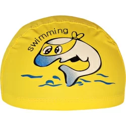 Шапочка для плавания E41276 детская ПУ Дельфин желтая 10021840