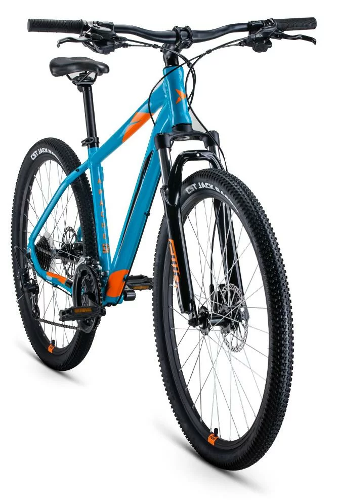 Реальное фото Велосипед Forward Apache 29 3.2 disc (2021) бирюзовый/оранжевый от магазина СпортСЕ