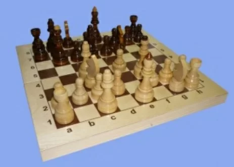 Реальное фото Шахматы гроссмейстерские в деревянной (d38) в доске (430*1215*55) Ш-3 от магазина СпортСЕ