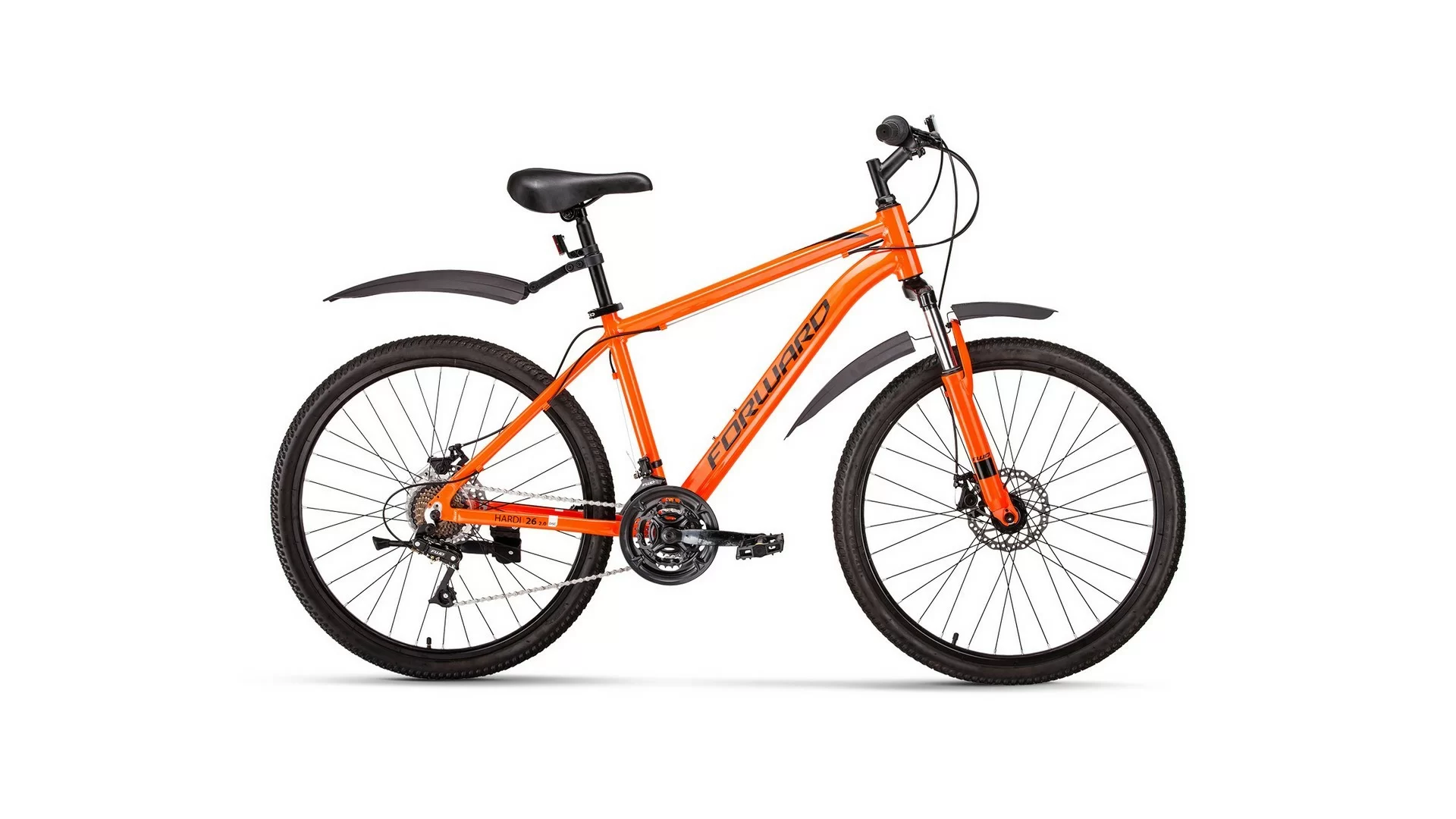 Реальное фото Велосипед Forward Hardi 26 2.0 disc (2020) оранжевый RBKW0M66Q010 от магазина СпортСЕ