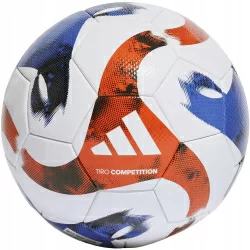 Мяч футбольный Adidas Tiro Competition HT2426, р.5, FIFA Pro, 32 пан., ПУ, термосшивка, бело-синий