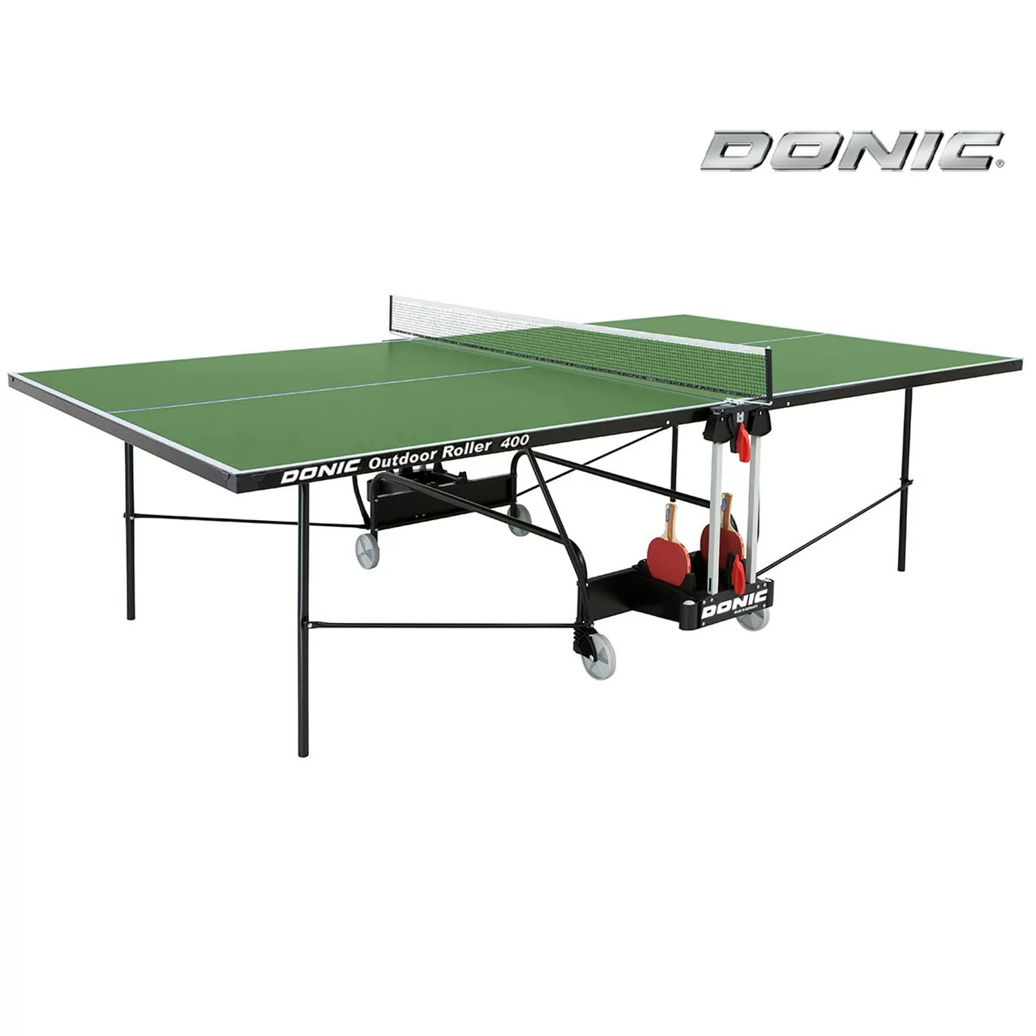 Реальное фото Теннисный стол DONIC OUTDOOR ROLLER 400 GREEN 230294-G от магазина СпортСЕ