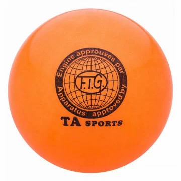 Реальное фото Мяч для художественной гимнастики 15 см 400 г оранжевый I-1 от магазина СпортСЕ