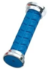 Реальное фото Грипсы GW-08019-17A 125мм мягкая резина с фиксатором синий от магазина СпортСЕ