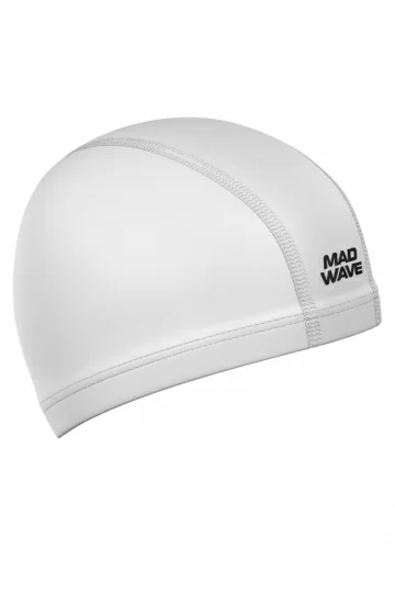 Реальное фото Шапочка для плавания Mad Wave PUT Coated white M0585 01 0 02W от магазина СпортСЕ