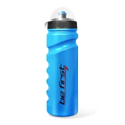 Бутылка для воды Be First 750 мл с крышкой синяя 75-blue