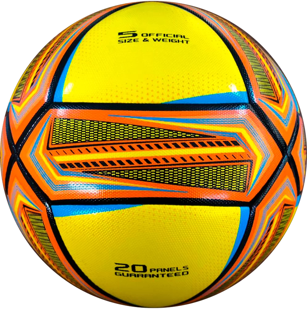 Реальное фото Мяч футбольный Vamos Campo Pro Pius №5 20П yellow BV 1064-WCP от магазина СпортСЕ
