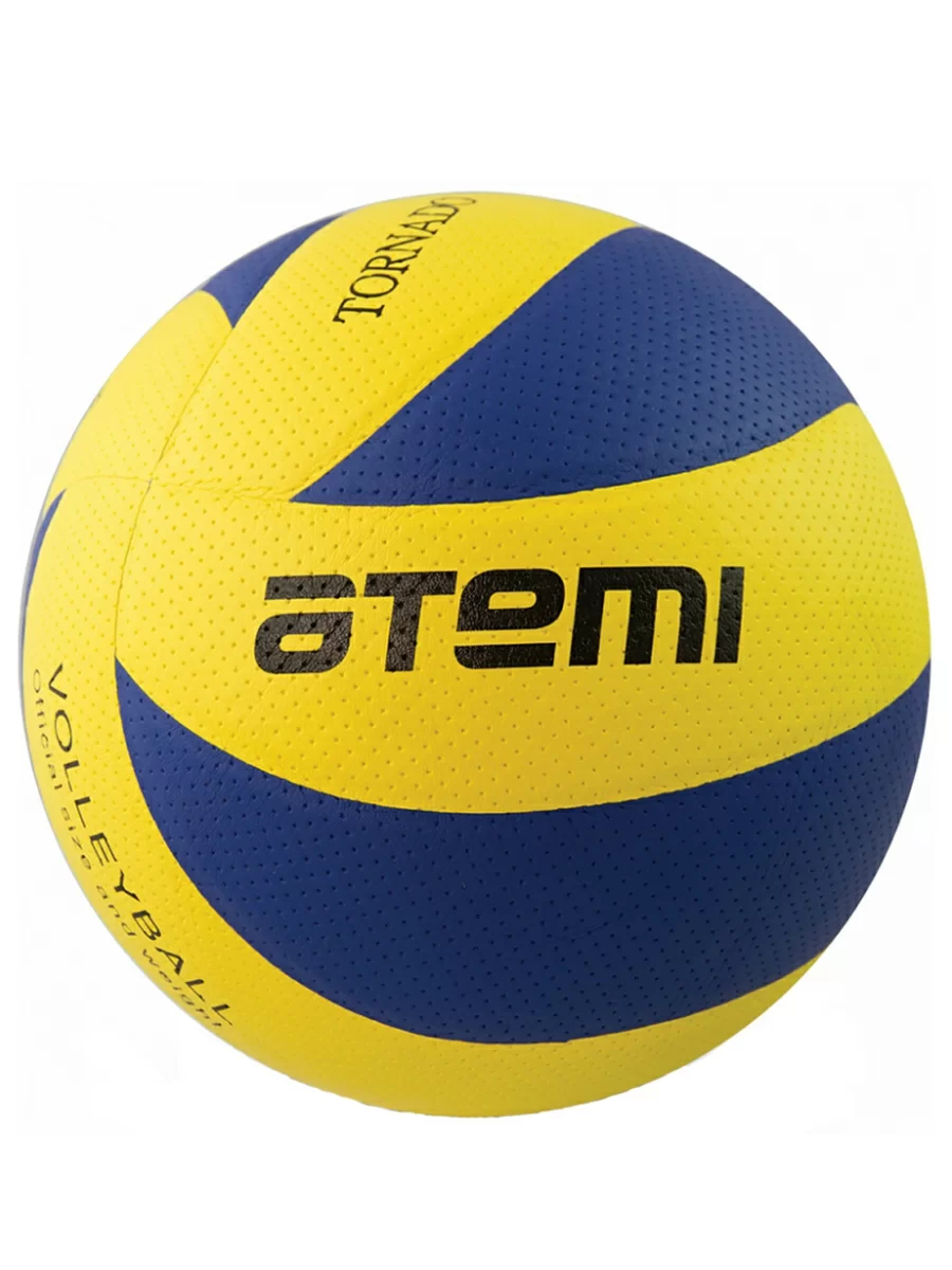 Реальное фото Мяч волейбольный Atemi Tornado PVC желт-син от магазина СпортСЕ