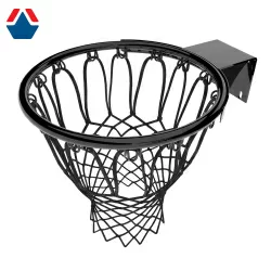 Кольцо баскетбольное №7 ТР (цвет ЧЕРНЫЙ) с сеткой в комплекте