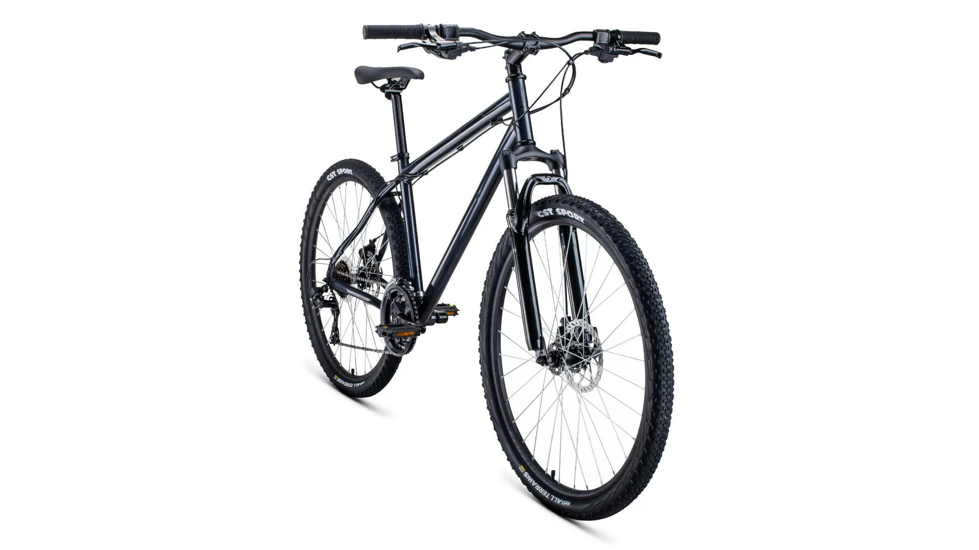 Реальное фото Велосипед Forward Sporting 27,5 2.0 disc (2020) серый/черный от магазина СпортСЕ