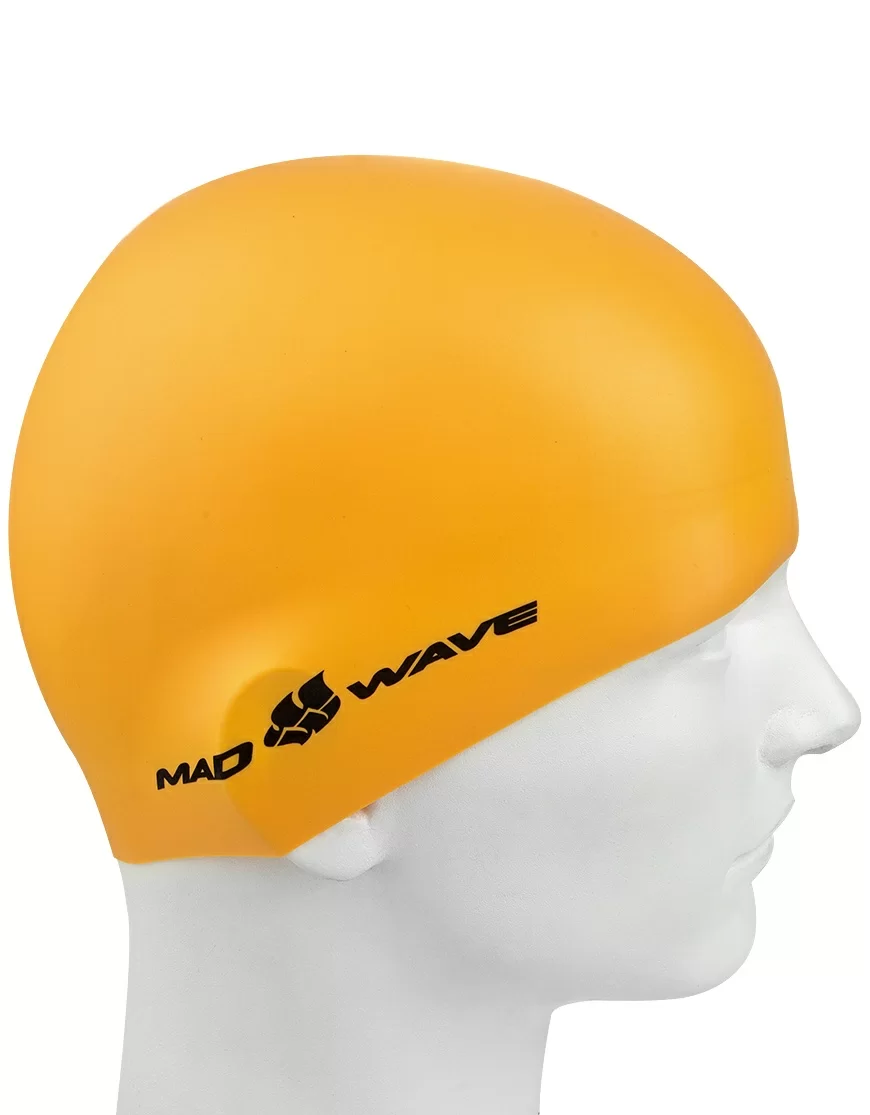 Реальное фото Шапочка для плавания Mad Wave Intensive yellow M0535 01 0 06W от магазина СпортСЕ