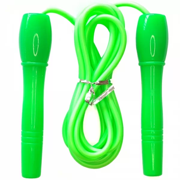 Реальное фото Скакалка 2.8м E32631-2 ПВХ с анатомическими пластиковыми ручками зеленый 10019965 от магазина СпортСЕ