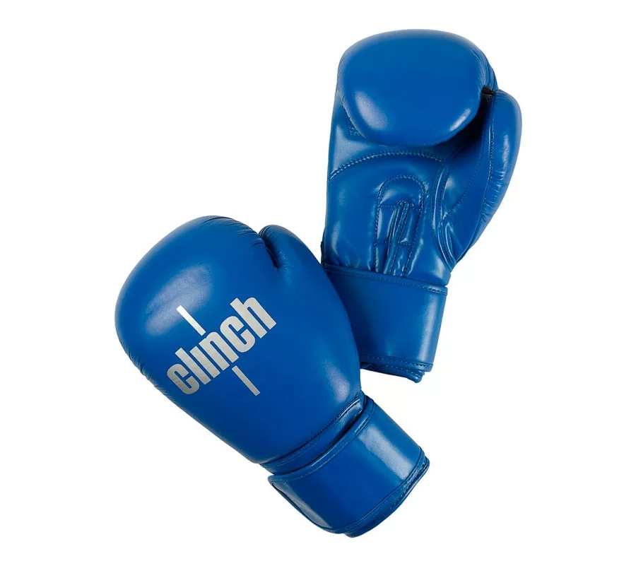 Реальное фото Перчатки боксерские Clinch Olimp синие C111 от магазина СпортСЕ