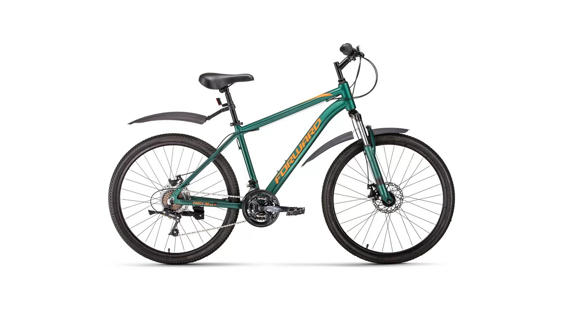 Реальное фото Велосипед Forward Hardi 26 2.0 disc (2020) зеленый мат. RBKW0M66Q011 от магазина СпортСЕ