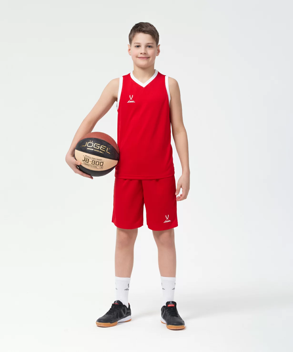 Реальное фото Майка баскетбольная Camp Basic, красный, детский - XS от магазина СпортСЕ