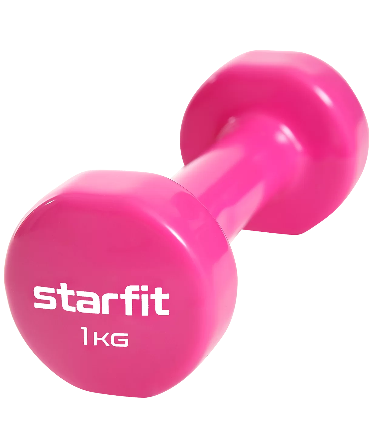 Реальное фото Гантель виниловая 1 кг StarFit Core DB-101 розовый (1 шт) УТ-00018821 от магазина СпортСЕ