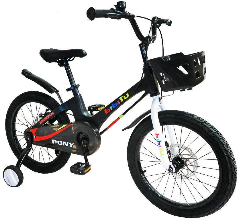 Реальное фото Велосипед 18" BIBITU PONY, черный/белый (2024) от магазина СпортСЕ
