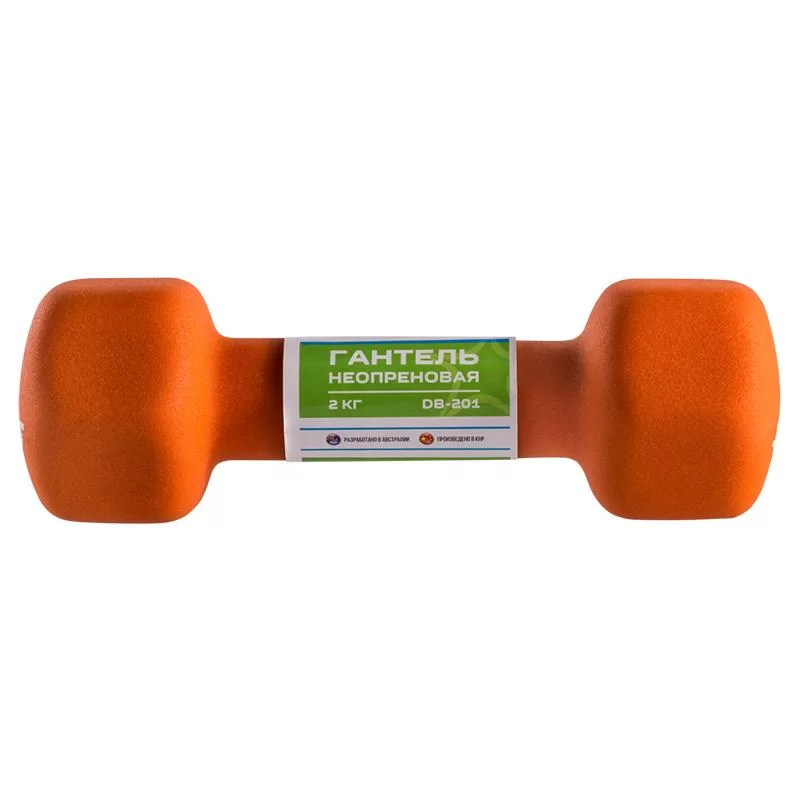 Реальное фото Гантель неопреновая 2 кг StartFit DB-201 оранжевая 9070 от магазина СпортСЕ