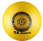 Реальное фото Мяч для художественной гимнастики 15 см 400 г желтый I-1 от магазина СпортСЕ