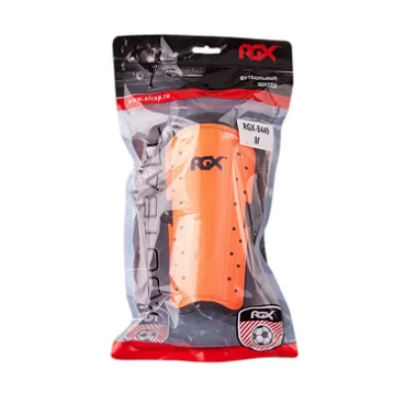 Реальное фото Щитки футбольные RGX-8449 неон оранжевый от магазина СпортСЕ