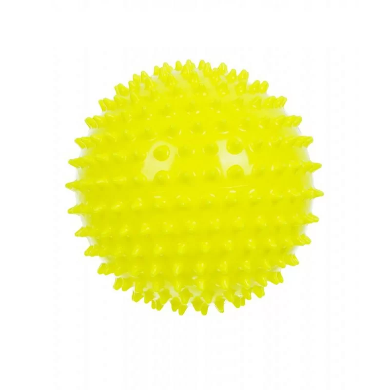 Реальное фото Мяч массажный ёжик 8.5 см желтый от магазина СпортСЕ