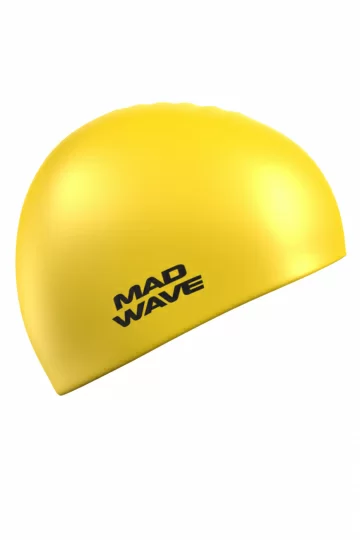 Реальное фото Шапочка для плавания Mad Wave Intensiv Big yellow M0531 12 2 06W от магазина СпортСЕ