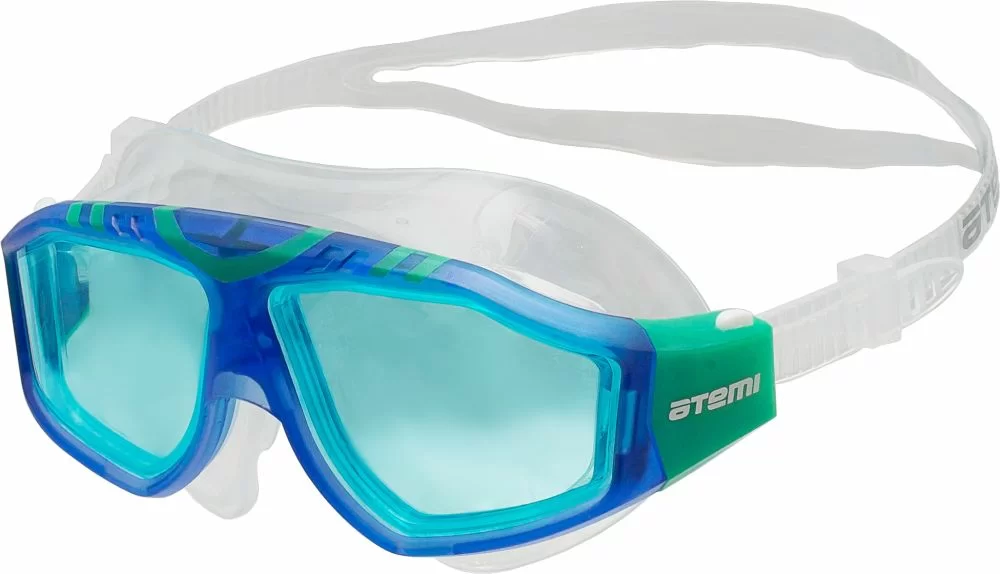 Реальное фото Очки для плавания Atemi Z501 силикон сине-зеленые от магазина СпортСЕ
