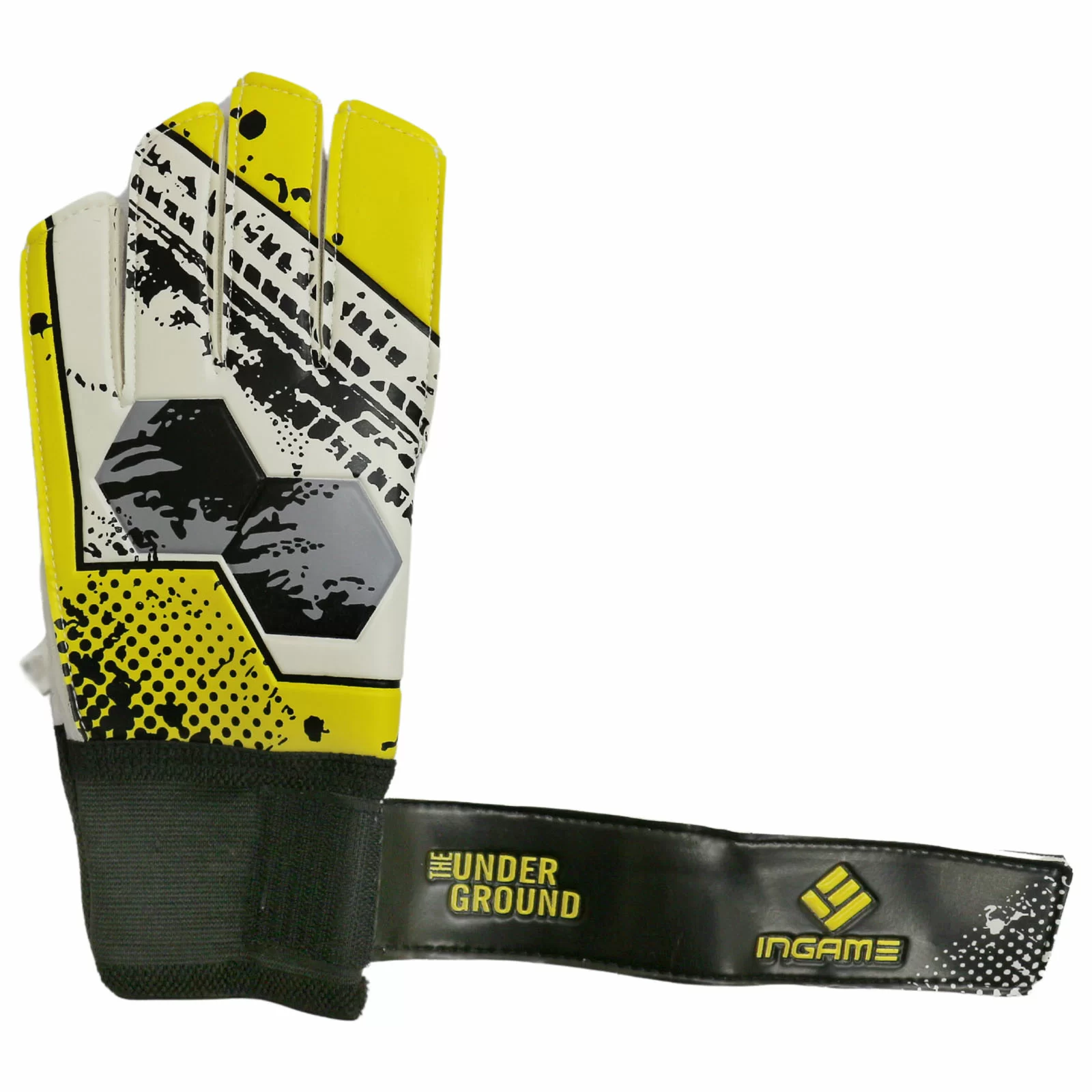 Реальное фото Перчатки вратарские Ingame Underground IU-802 желтый от магазина СпортСЕ